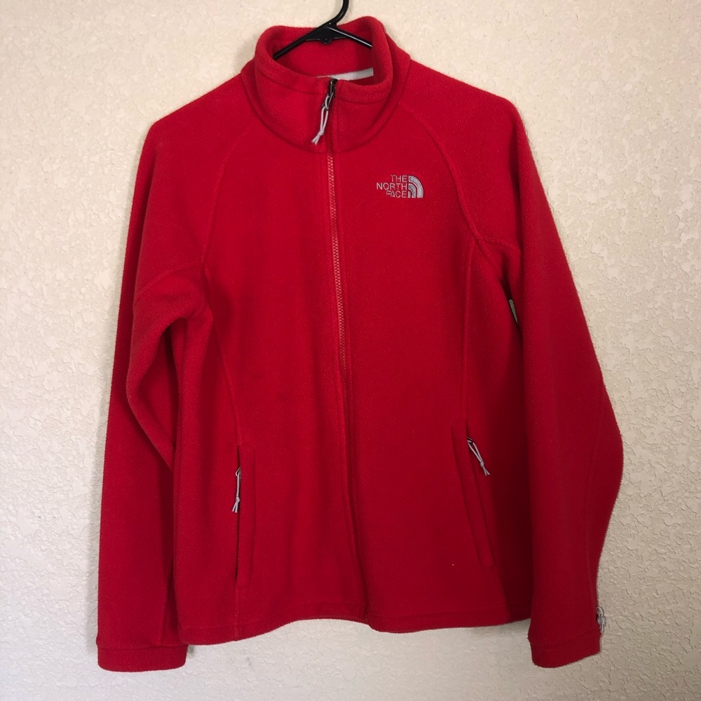 North Face Red Fleece Jacket Size Medium